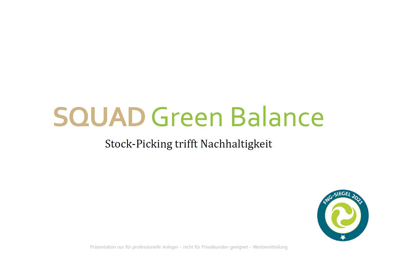SQUAD Green Balance – Stock-Picking trifft Nachhaltigkeit